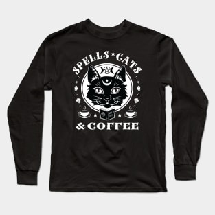 Spells, Cats & Coffee Long Sleeve T-Shirt